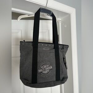Harley-Davidson Gray Canvas Tote Bag